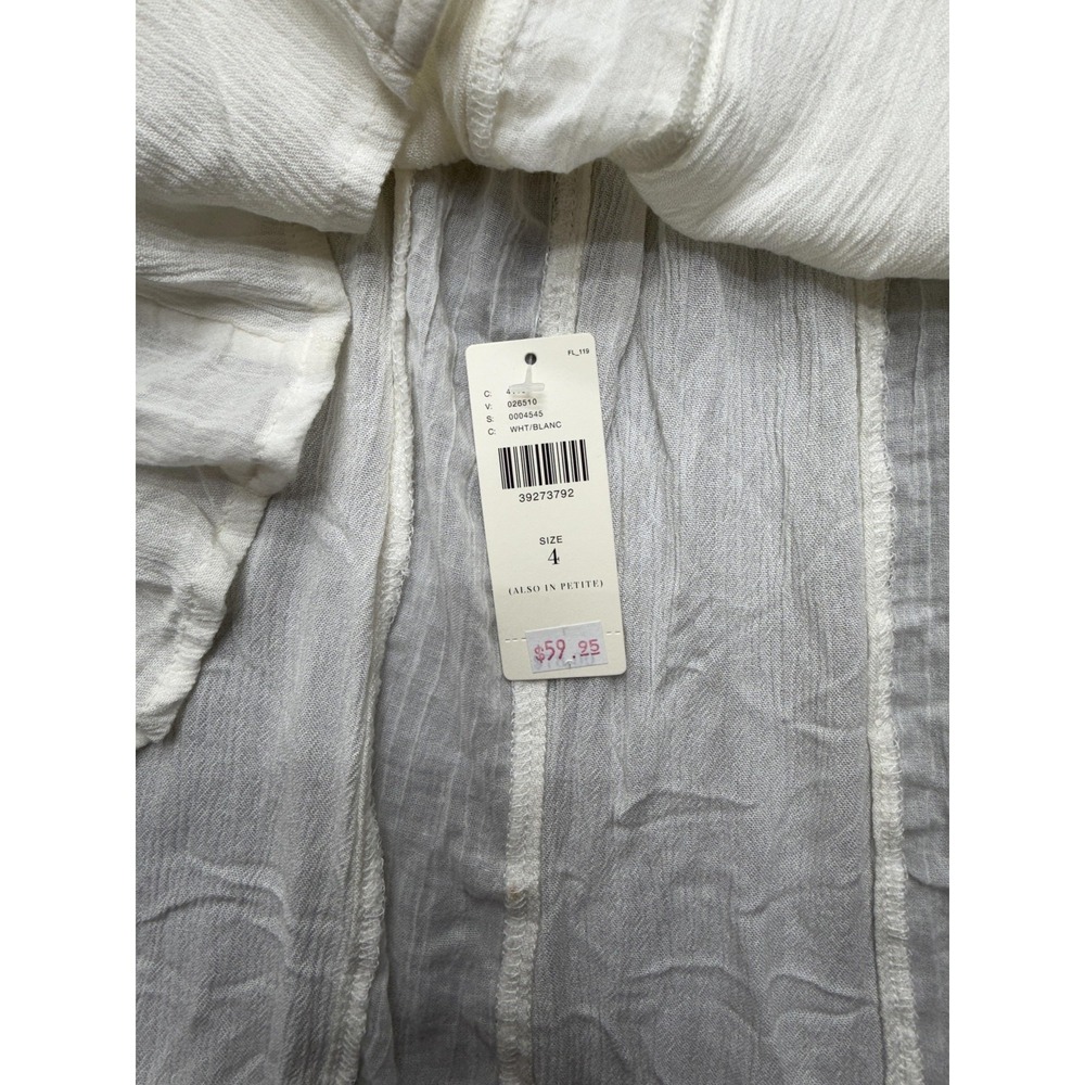 Vanessa Virginia Anthropologie Womens 4 White Boho Strappy Cami NWT - Picture 10 of 13